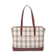 Pre-owned Beige lerret burberry tote