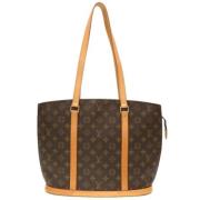 Pre-owned Brunt lerret Louis Vuitton Babylone