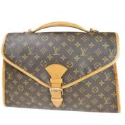 Pre-owned Brunt lerret Louis Vuitton Beverly