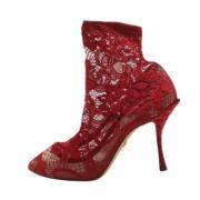 Pre-owned Rode blonder, Dolce & Gabbana stovler