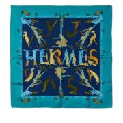 Pre-owned Bla silke Hermes skjerf