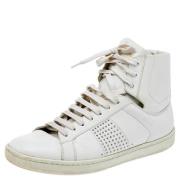 Pre-owned Hvit skinn Yves Saint Laurent joggesko