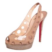 Pre-owned Beige Laer Christian Louboutin Sandaler