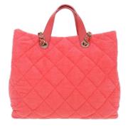 Pre-owned Rosa stoff Chanel veske