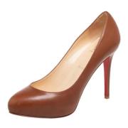 Pre-owned Brunt skinn Christian Louboutin haeler