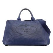 Pre-owned Bla Canvas Prada veske