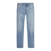 Blå Jeans med Slitt Effekt