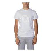 Hvit Print T-skjorte for Menn