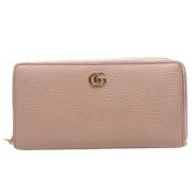 Pre-owned Rosa skinn Gucci lommebok