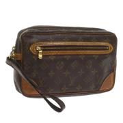 Pre-owned Brunt lerret Louis Vuitton Marly Dragonne