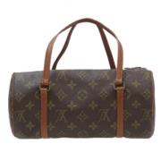 Pre-owned Brunt lerret Louis Vuitton Papillon