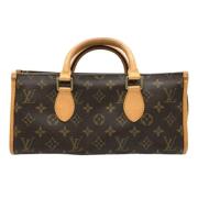 Pre-owned Brunt lerret Louis Vuitton Popincourt