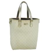 Pre-owned Hvitt lerret Gucci Tote