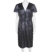 Pre-owned Metallisk stoff Burberry kjole