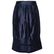Pre-owned Navy Fabric Burberry Skjort