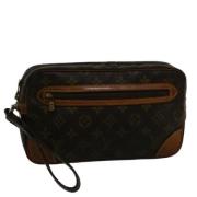 Pre-owned Brunt lerret Louis Vuitton Marly Dragonne