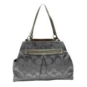 Pre-owned Grey Canvas Coach Tote