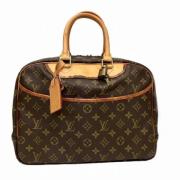 Pre-owned Brunt lerret Louis Vuitton Deauville