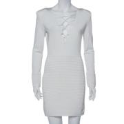 Pre-owned Hvit strikket Balmain-kjole