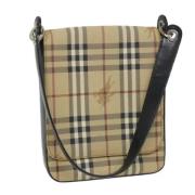 Pre-owned Beige lerret burberry skulderveske