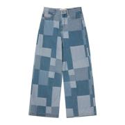 Kule Colourblock Jeans med Sidelommer