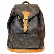 Pre-owned Brunt lerret Louis Vuitton Montsouris