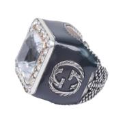 Pre-owned Svart solv Gucci Ring