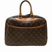 Pre-owned Brunt lerret Louis Vuitton Deauville