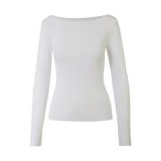 Rib Boatneck Sweater - Ecru