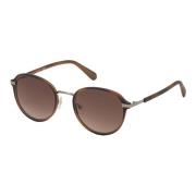 Blonde Havana Sunglasses with Brown Shaded Lenses