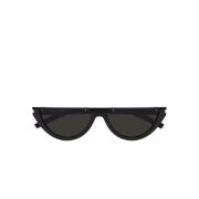 Oval Frame Sunglasses, Black Acetate, 100% UV Protection