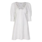 Line Of Oslo White Kit Short Linen Dress