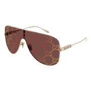 Gold/Brown Logo Sunglasses