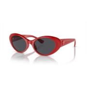 Rød/mørk grå solbriller