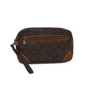 Pre-owned Brunt lerret Louis Vuitton Clutch