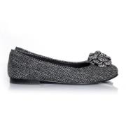 Pre-owned Gratt stoff Chanel Flats