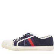 Pre-owned Navy Canvas Gucci joggesko