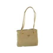 Pre-owned Beige nylon Prada skulderveske