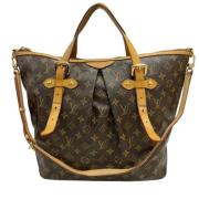 Pre-owned Brunt lerret Louis Vuitton Palermo