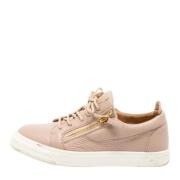 Pre-owned Beige skinn Giuseppe Zanotti joggesko