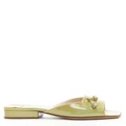 Pre-owned Louis Vuitton-sandaler i grønt skinn