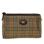 Pre-owned Beige bomull burberry clutch