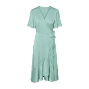 Yasthea 2/4 Midi Wrap Dress S. - Malachite Green