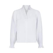 White Neo Noir Brielle Solid Shirt Bluse