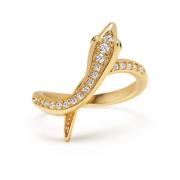 Women's Snake Ring with CZ