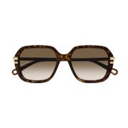 Vintage Rektangulære Solbriller med Tynn Acetate Renew Ramme