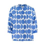 Trykt Linblanding Bluse