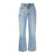 Vintage Flared Jeans med edelstendetaljer