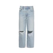 Indigo Ripped Loose-fit Jeans