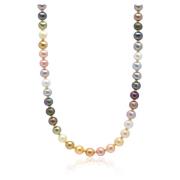 Pastel Pearl Necklace with Gold
